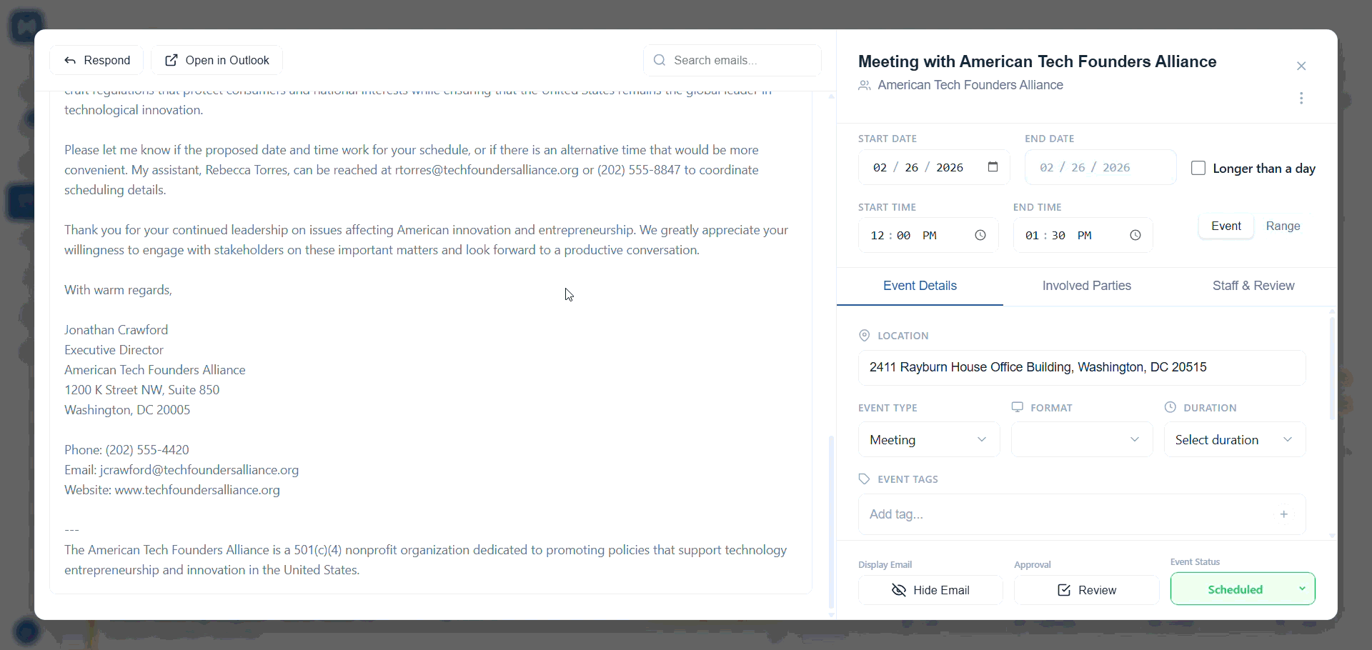 HillDesk email response